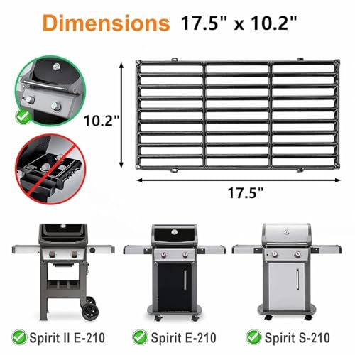 7637 Grill Grates for Weber Spirit E210 (2 Count)