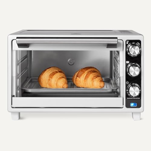 6-Slice 23-QT Toaster Oven with Built-In Air Fryer, 7-In-1 Cooking Options, 60-Min Timer & Adjustable Temperature (200°F - 450°F), With Accessories, 1500W, Stainless Steel, Silver/Gray