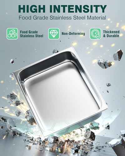 Stainless Steel Steam Table Hotel Pans Set 1 (6 Count)
