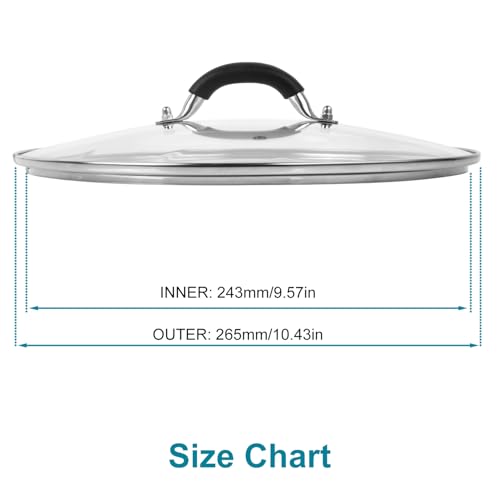 10.25 Inch Tempered Glass Lid for Lodge Skillets