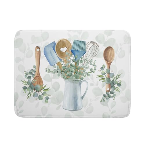 Sage Green Dish Drying Mat for Kitchen Counter