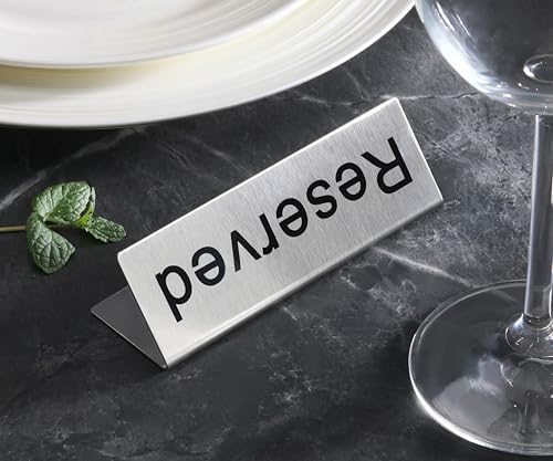 Stainless Steel Table Tent Sign (6 Count)