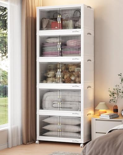 400Qt Stackable Storage Bins with Lid (5 Count)
