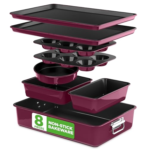 8 Piece Nonstick Stackable Bakeware Set