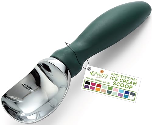 Heavy Duty Ice Cream Scoop with Soft Grip Handle