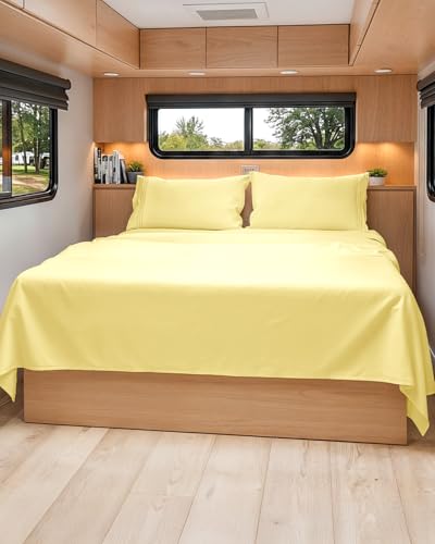 Short Queen Size 4 Piece Bed Sheet Set