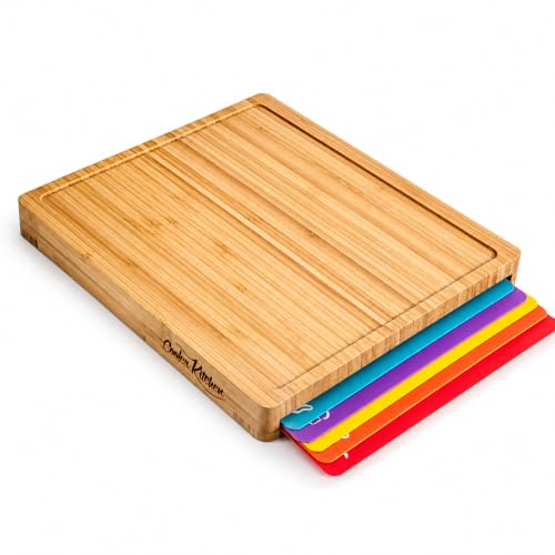 Bamboo Cutting Board Set with 6 Mats (6 Count)