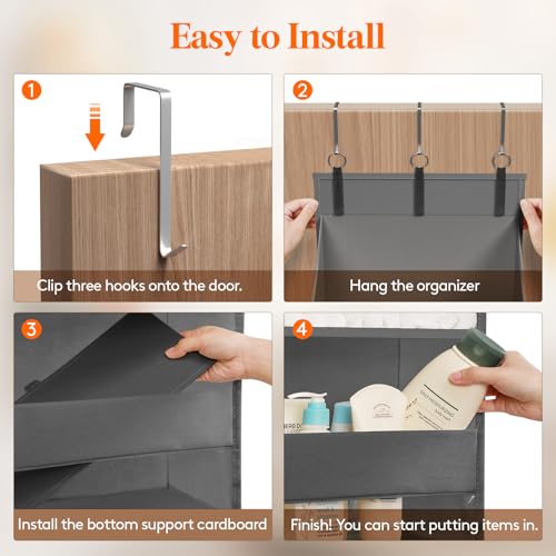 8 Pack Over the Door Organizer 5 Section Hanging Storage (8 Count)