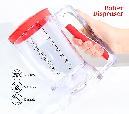 Mess Free Pancakes Pourer & Cupcake Batter Dispenser