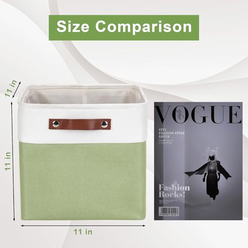 Collapsible Fabric Storage Cubes 11x11 Cube Storage Bins (4 Count)