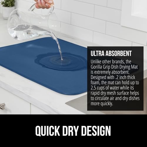 Ultra Absorbent Microfiber Dish Drying Mat (2 Count)
