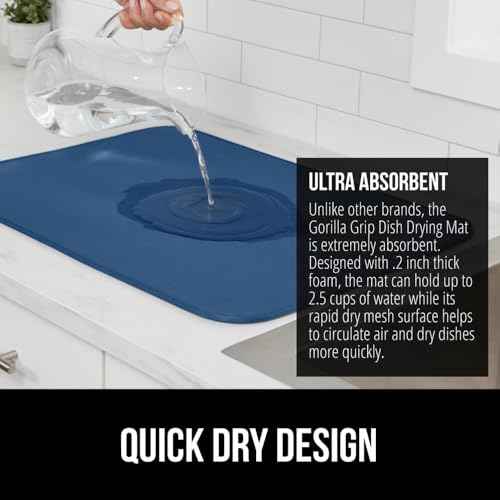 Ultra Absorbent Microfiber Dish Drying Mat