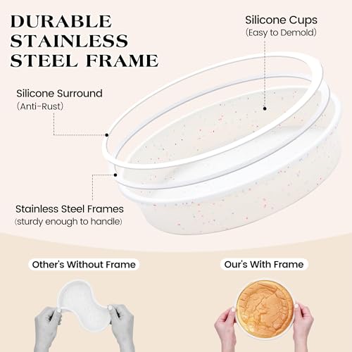 8 inch Silicone Round Cake Pans (3 Count)