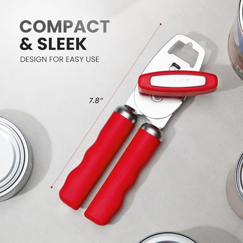 Heavy Duty Stainless Steel Can Opener Manual with Bottle Opener