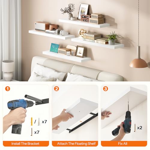 Floating Shelves for Wall (2 Count)