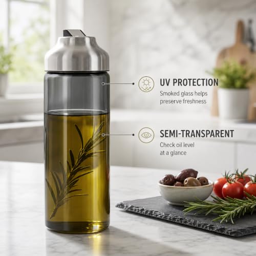 Olive Oil Dispenser Bottle for Kitchen (2 Count)