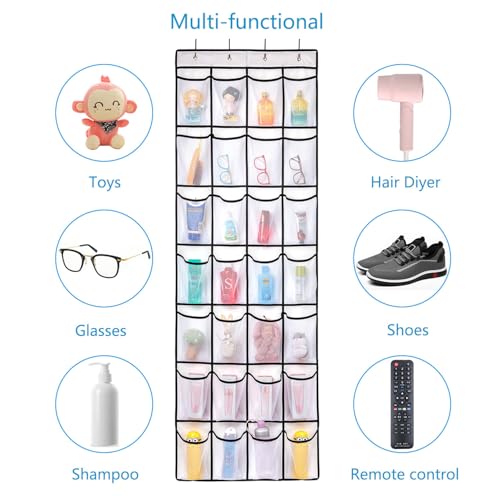 2 Pack 28 Pocket Over the Door Shoe Organizer (2 Count)