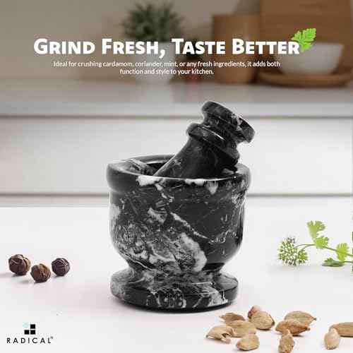 Marble Mortar and Pestle Set Small Spice Grinder & Herb Grinder