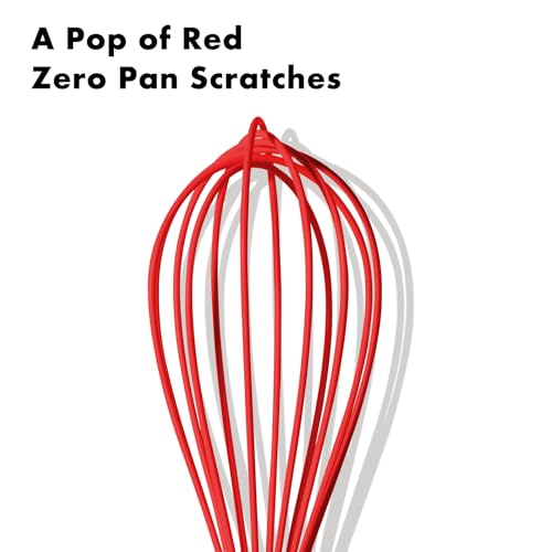 10 Inch Red Silicone Whisk