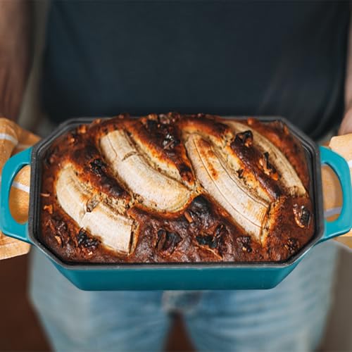 Bread Pan Cast Iron Loaf Pan with Lid Bread Loaf Pan 8.5x4.5 Inch Loaf Pan Enameled Cast Iron Sourdough Loaf Pan