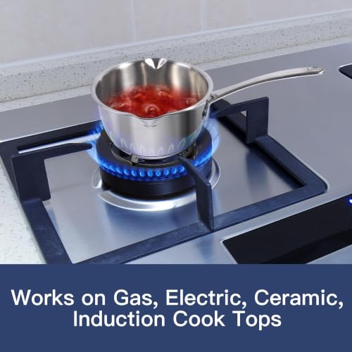 IMEEA 0.75QT Small Saucepan with Pour Spouts 18