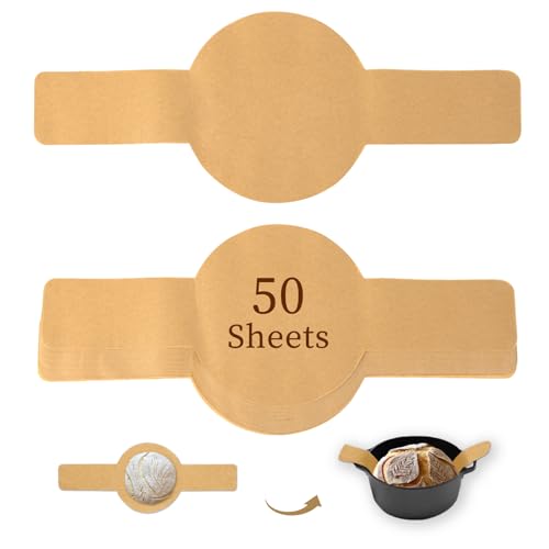 Disposable Parchment Bread Sling for Dutch Oven 50 Pcs (50 Count)