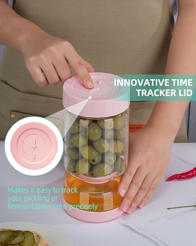 Pickle Jar with Strainer Flip