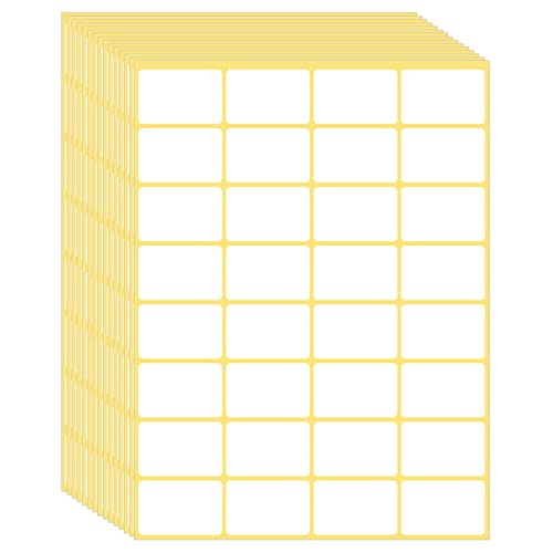 480 Pcs White Blank Labels Self Adhesive Library Book Spine Labels 1" x 1.5" Mailing Address Label Stickers Small Barcode Labels for Laser (480 Count)