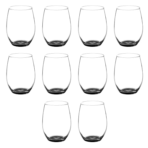 10 ARC Stemless Wine Glasses Set (10 Count)