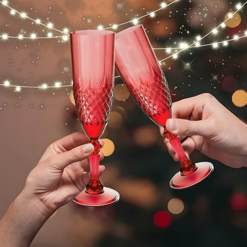 48 Pack Plastic Champagne Flutes (48 Count)