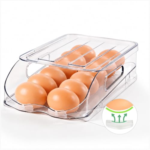 36 Egg Holder for Fridge with Silicone Bumpers