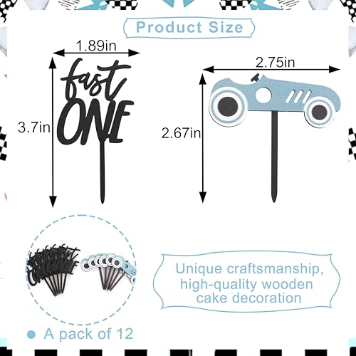 Wooden Race Car Cupcake Topper