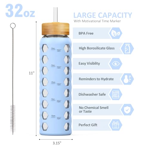Glass Water Bottle