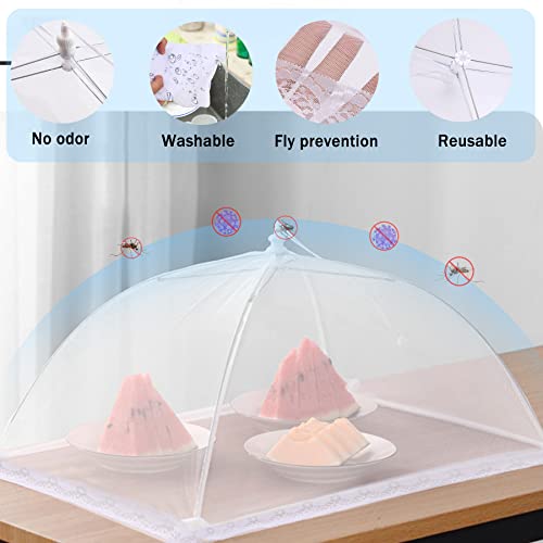 4Pcs Mesh Food Cover Tent Umbrella Pop Up Outside Outdoor Party Net