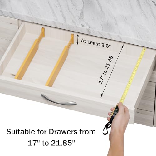 Bamboo Drawer Dividers Organizers (8 Count)