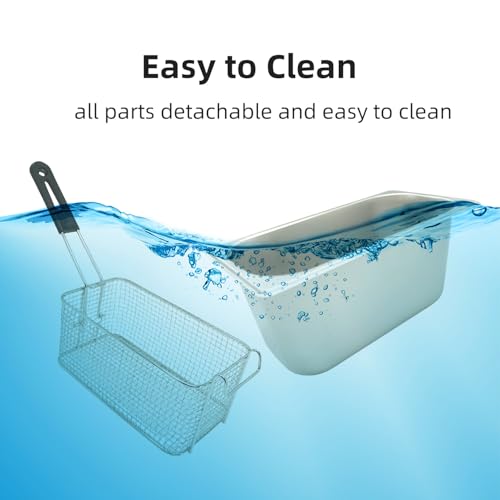 Electric Deep Fryer with Basket for Home Use