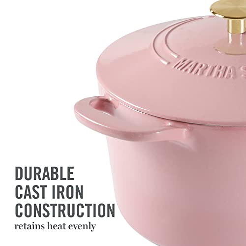 Gatwick 7 Quart Enamel Cast Iron Dutch Oven Pot with Lid