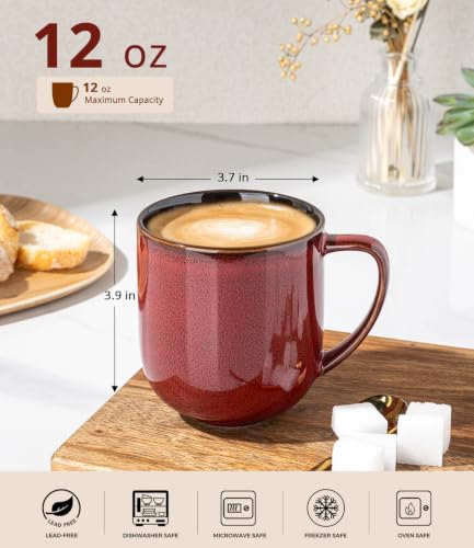 Ceramic Coffee Mugs Set of 6 (6 Count)