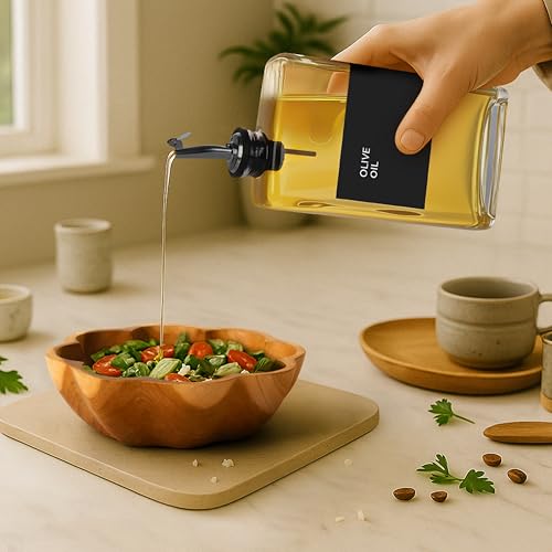 Glass Oil Dispenser for Kitchen (2 Count)