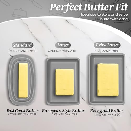Standard Ceramic Butter Dish with Lid for Countertop