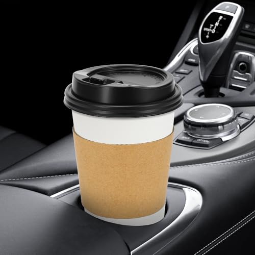 100 Pack 16 oz Disposable Coffee Cups With Lids and Sleeves (100 Count)