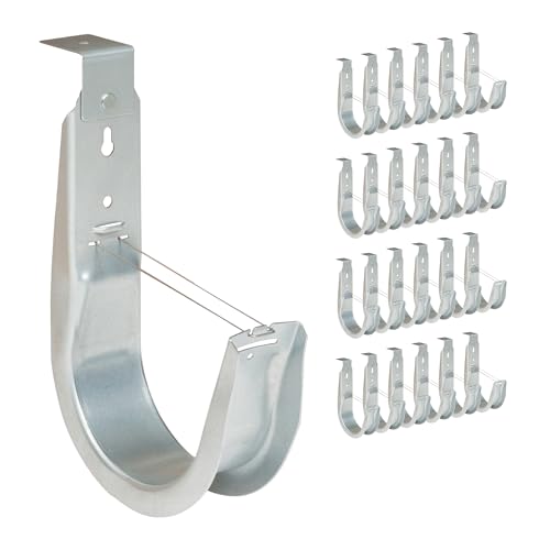 Ceiling Mount J Hook 4” with Retainer Clip (25 Count)