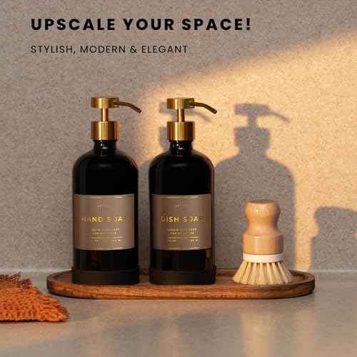 Hand and Dish Soap Dispenser for Kitchen and Bathroom (2 Count)