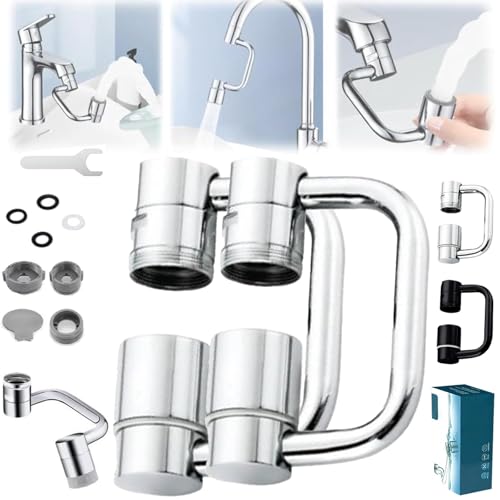 Universal Sink Faucet 1440° Rotatable Faucet Aerator Extension