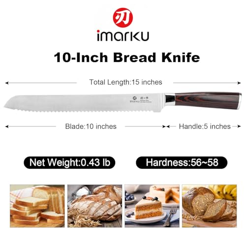 Bread Knife 10 In German Professional Homemade Bread Slicing Knife
