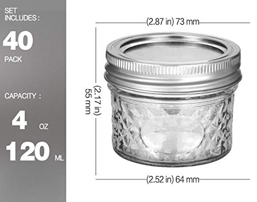 40 PACK Mason Jars (40 Count)