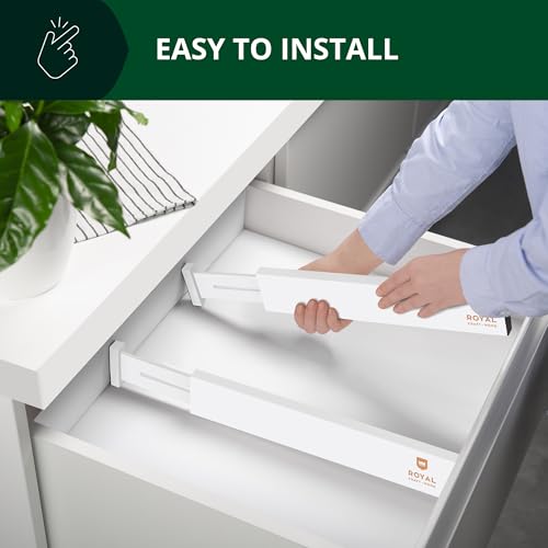Bamboo Drawer Dividers Organizers (4 Count)