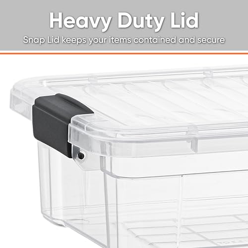 14.7 Quart Clear Plastic Storage Boxes with Lids (10 Count)