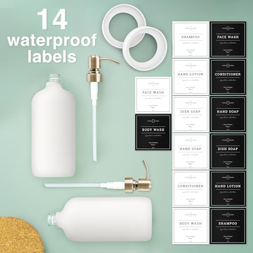 White Glass Soap Dispenser (2 Count)