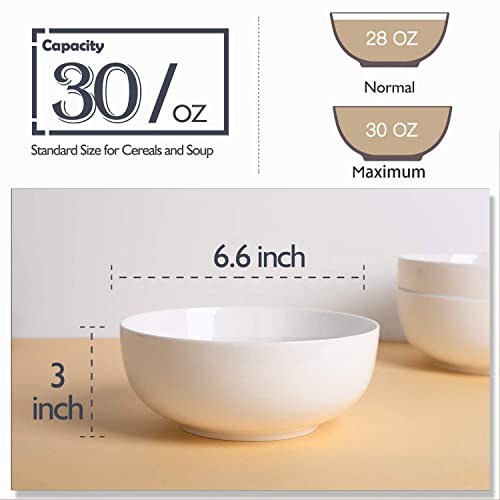 30 Oz Porcelain Soup Bowls Set of 6 (6 Count)